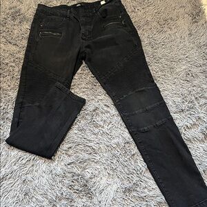 Men's Slim Straight Black Jeans